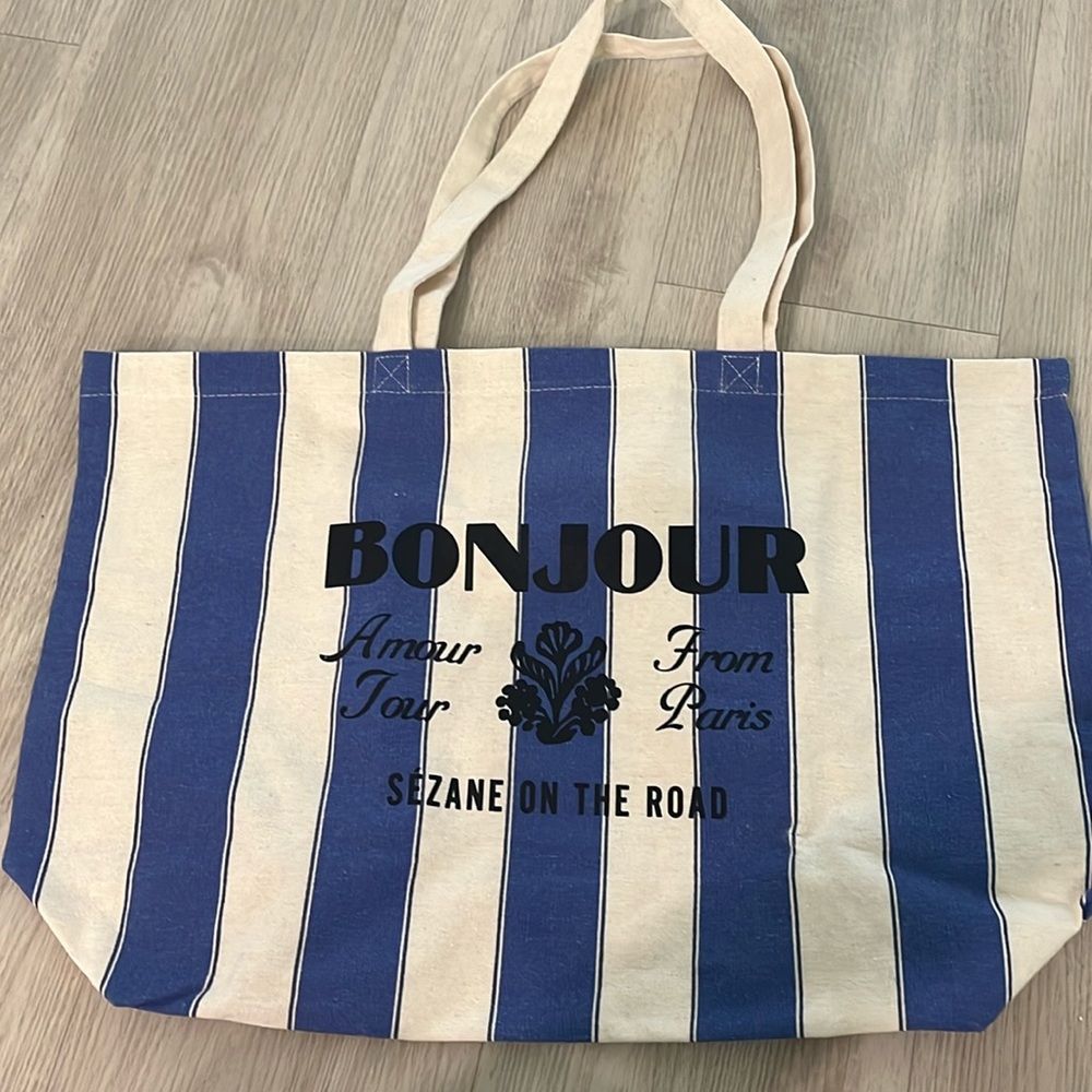 NWOT Sezane Bonjour Tote Bag